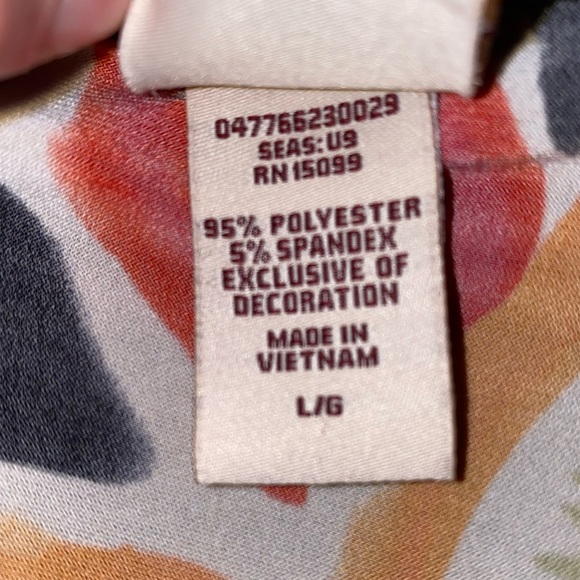 Colorful 3/4 Sleeve Blouse - Picture 5 of 6